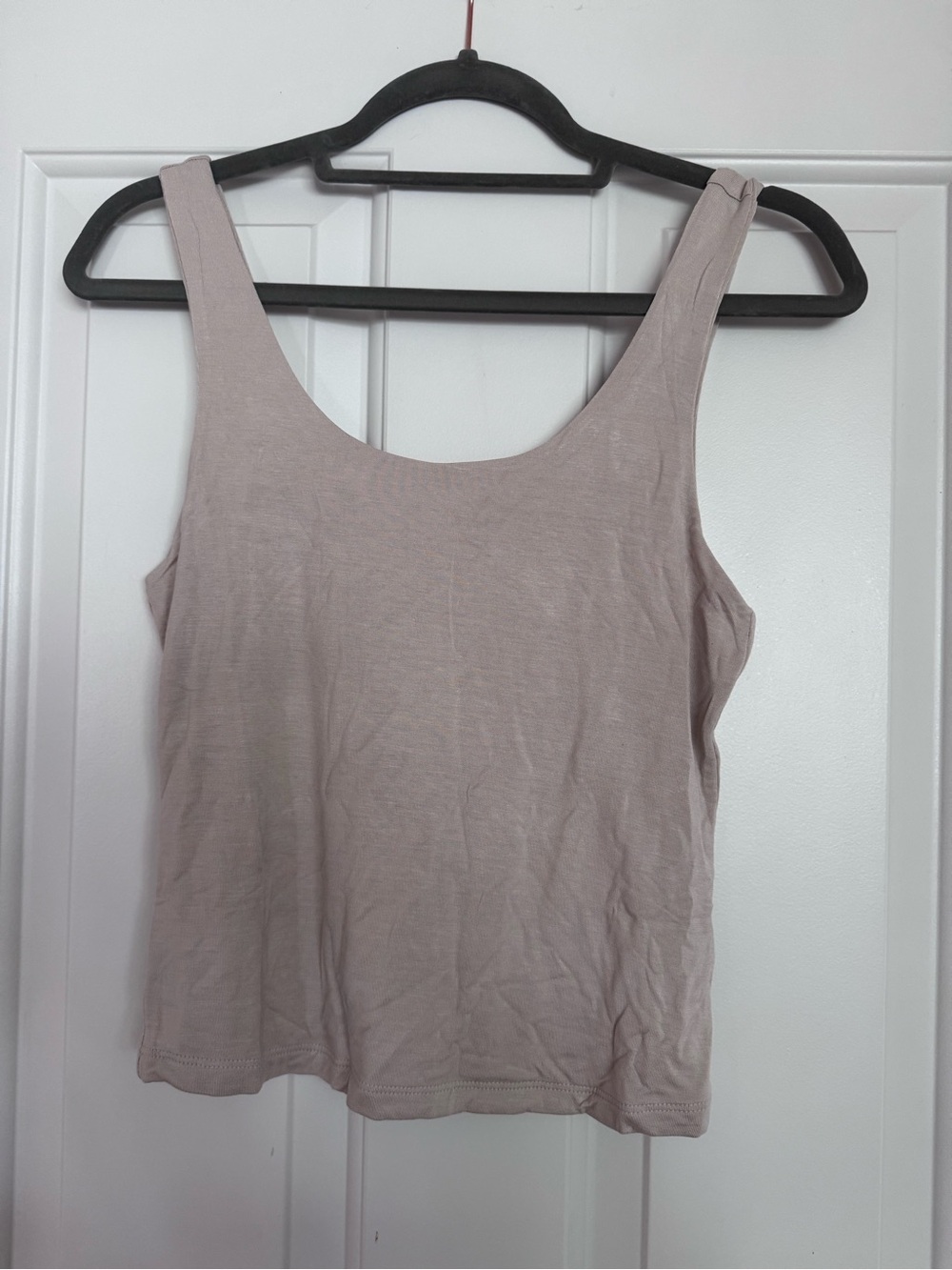 Zenana NWOT Double Layer Women's Scoop Neck Tank Top - Beige